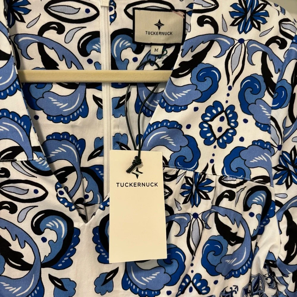 Tuckernuck Blue and White Long Sleeve Dress - Picture 4 of 8